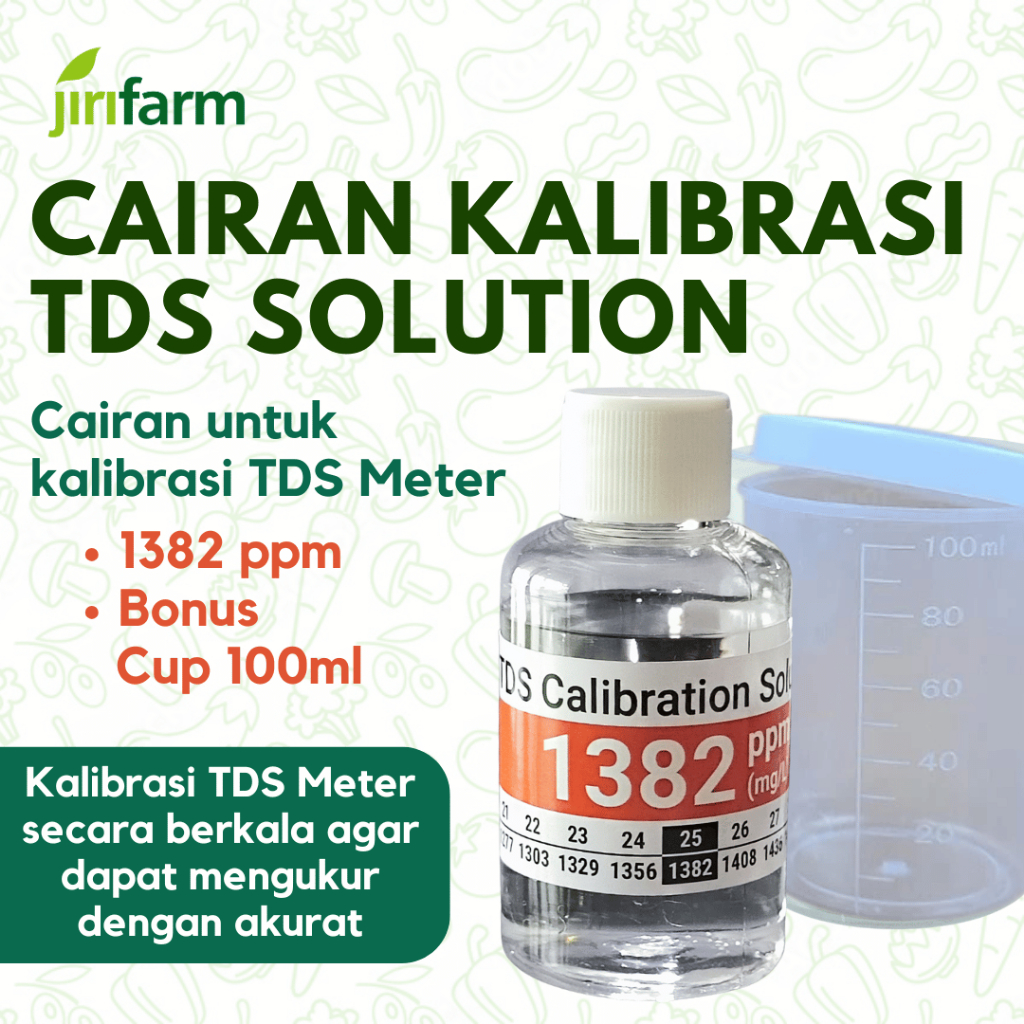 JIRIFARM - TDS Calibration Solution - Cairan Larutan Kalibrasi TDS Meter 1382 PPM