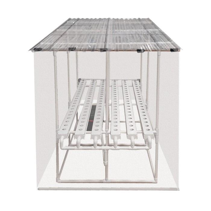 Paket Tanam NFT Talang Trapesium Horisontal 120 LT Plus Atap solartuff dan Insecnet Sekeliling