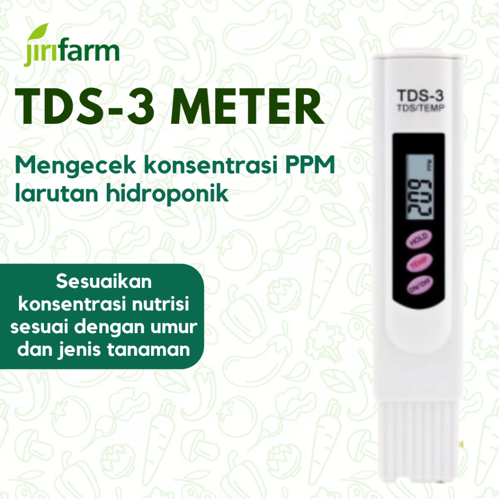 JIRIFARM - Digital TDS-3 TDS Meter Alat Ukur Nutrisi Hidroponik