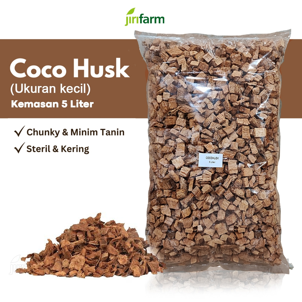 JiriFarm - Coco Husk Cocochip Media Tanam Atau Alas Substrat Kandang Reptile Siap Pakai