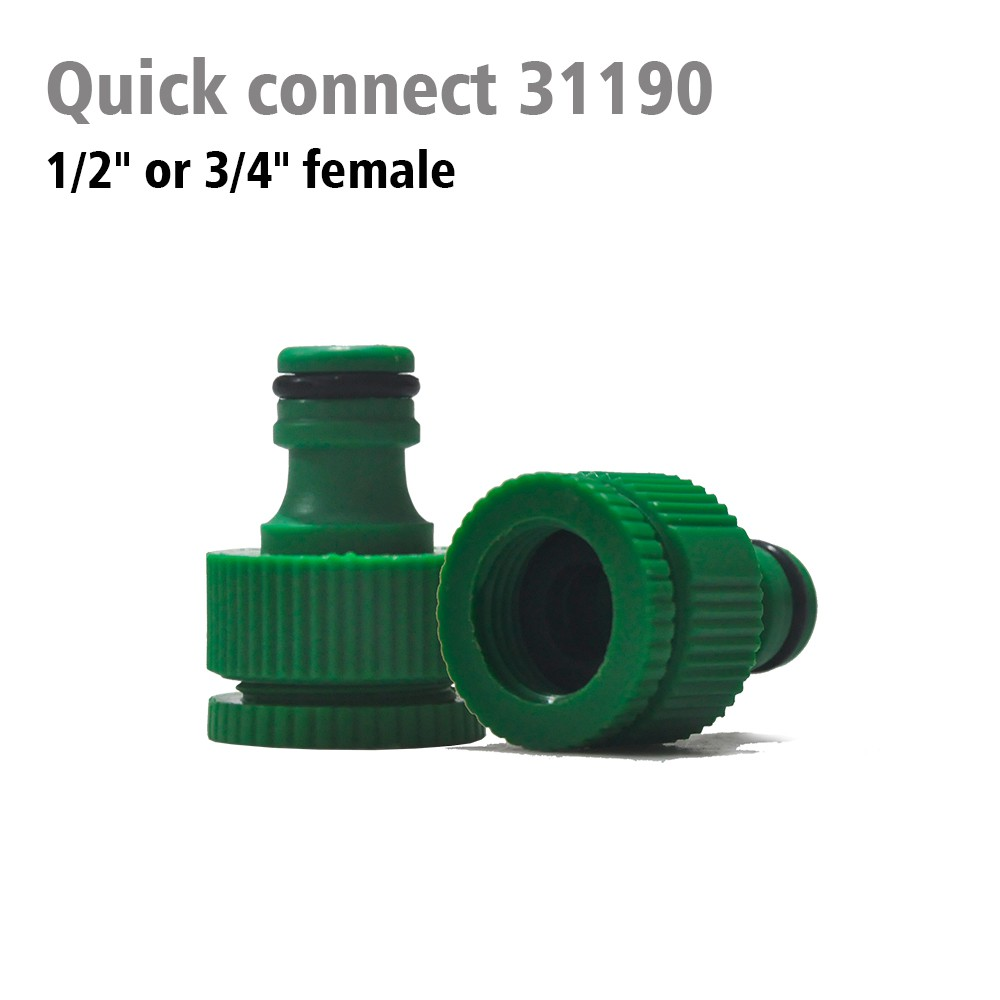 JIRIFARM - Konektor /Quick connect 31190 1/2 ke 3/4 female thread ke selang 16 mm