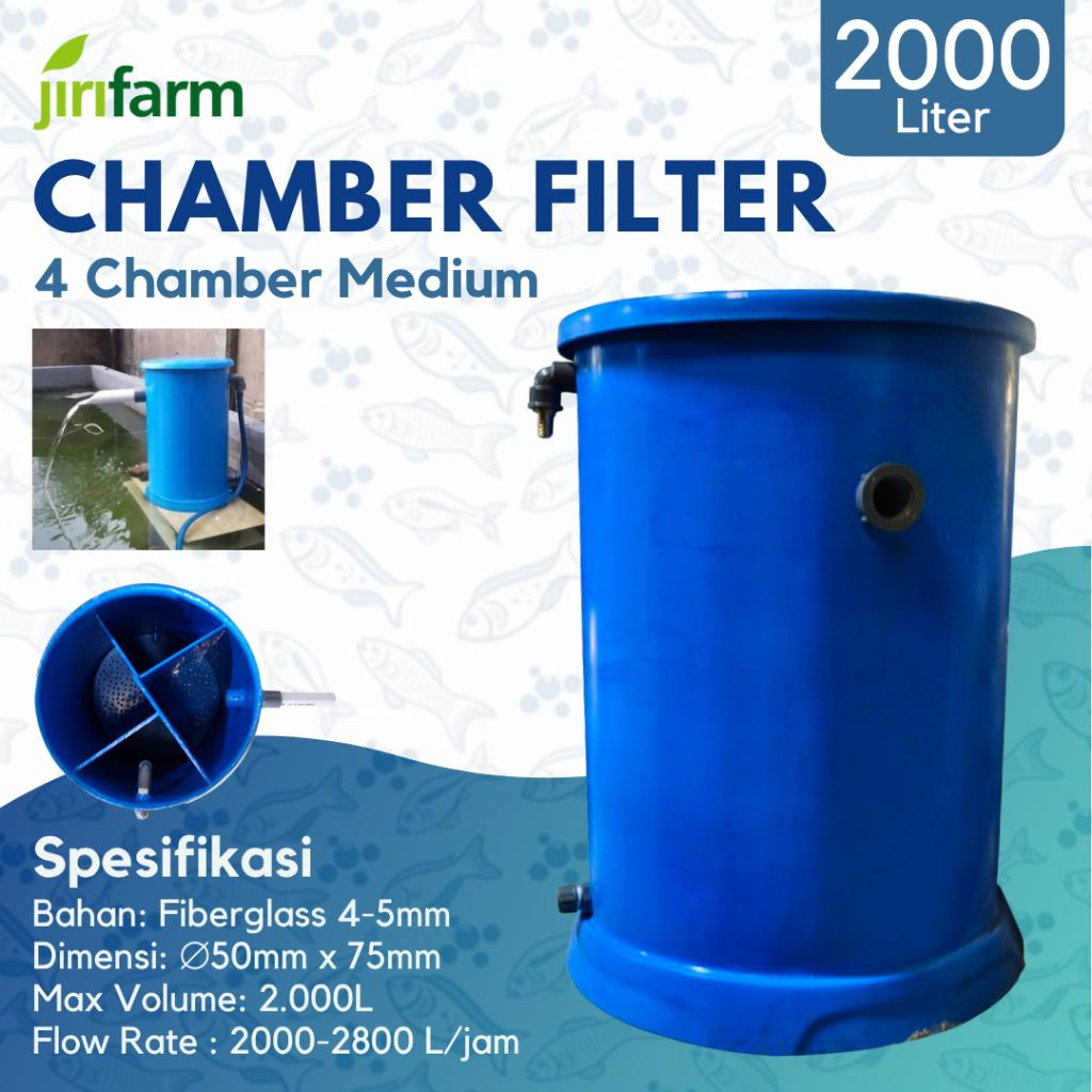 JIRIFARM - Filter Kolam Ikan Koi Fiber Silinder D:50 T:75 cm Volume Max 2000L Liter Tebal