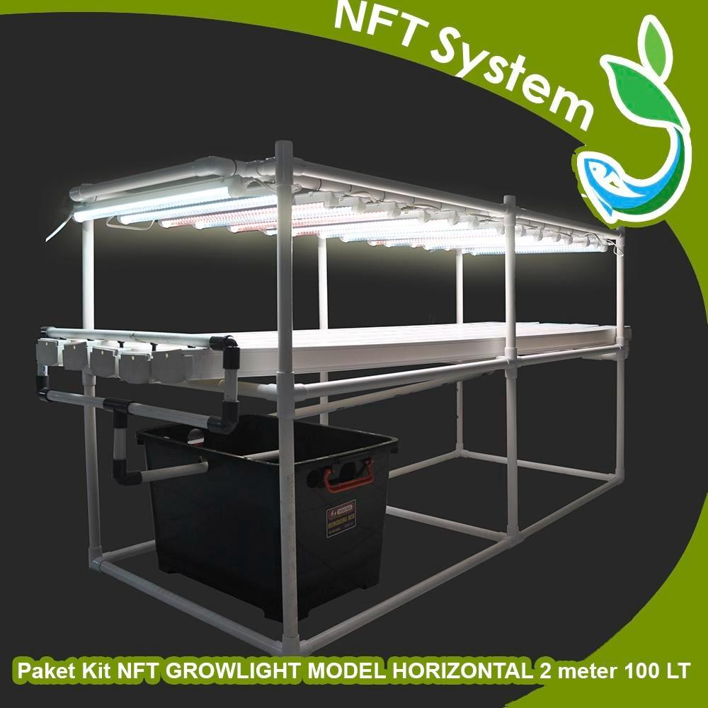 NFT GROWLIGHT MODEL HORIZONTAL 1 TINGKAT 2M 100LT