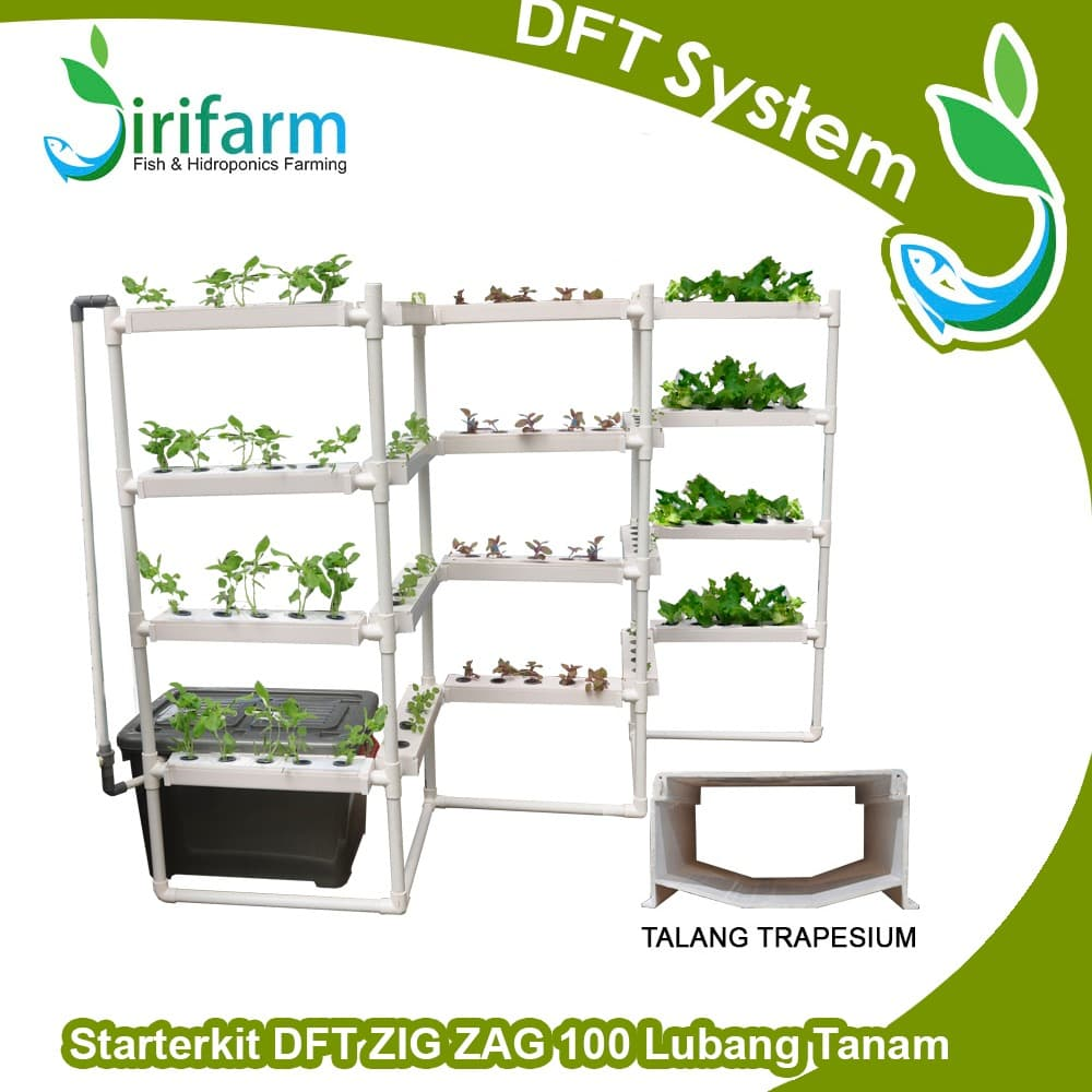 Jirifarm Starterkit DFT Zig Zag Talang Trapesium 100 Lubang Tanam
