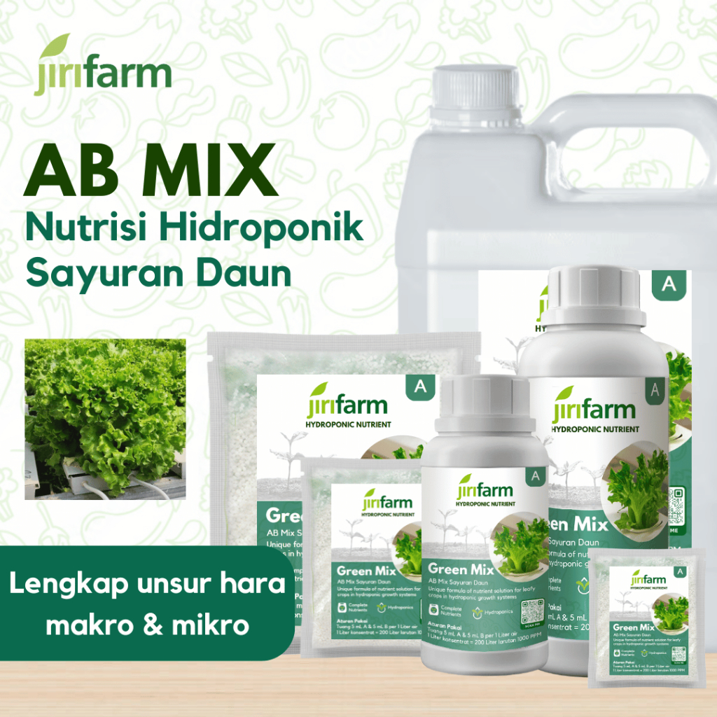 JIRIFARM - AB Mix Konsentrat Pupuk Nutrisi Hidroponik Sayuran Daun