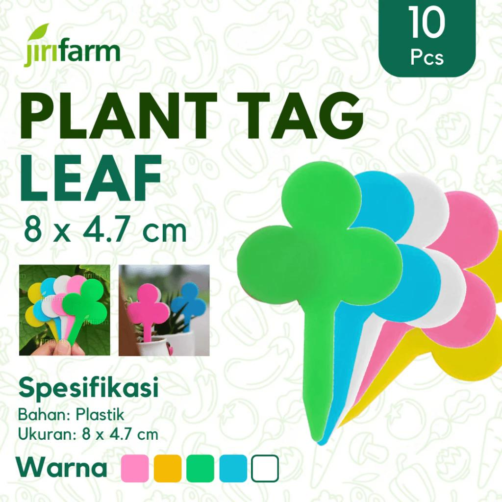 JIRIFARM - Plant Tag Model Leaf 10 Pcs - Name Label Warna Warni - Penanda Tanaman Daun Tebal Thick
