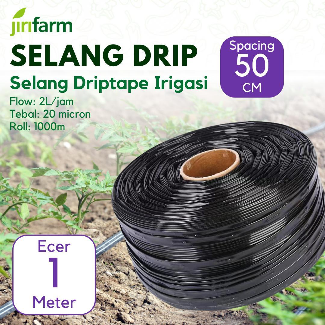 JIRIFARM - Selang Driptape DT0116 Tebal 0.2mm, Jarak lubang 50 cm untuk Drip