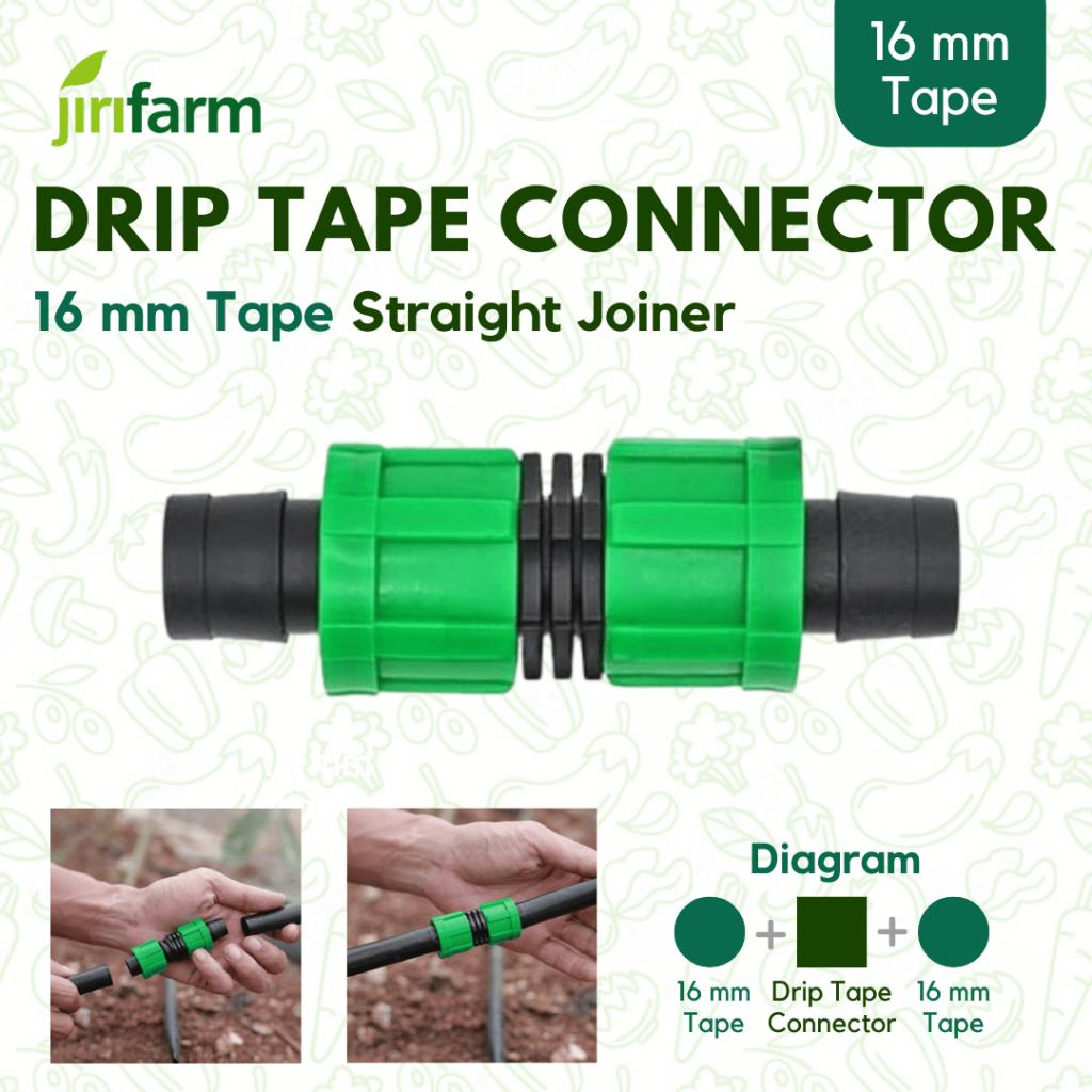 JIRIFARM - Drip Tape Connector 16mm - Straight Joiner 16 mm (Lock Nut Fitting)