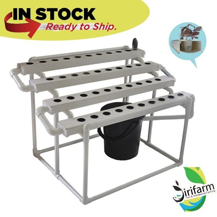 [Luar Kota]] Paket Starterkit Hidroponik NFT 40 LT Talang Trapesium